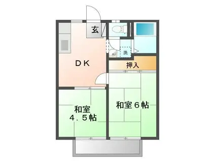 パナハイツ橋本A・B(2DK/1階)の間取り写真