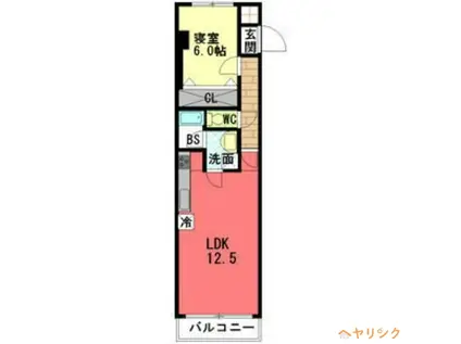 大脇ビル(1LDK/3階)の間取り写真