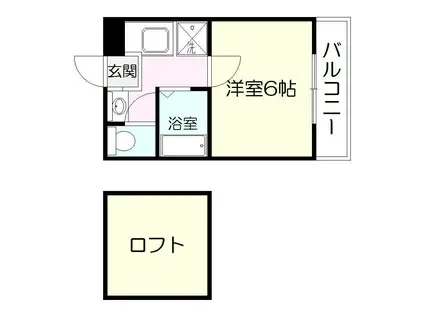 UEハウス六番館(1K/5階)の間取り写真