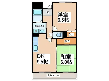 ODEONII(2DK/2階)の間取り写真