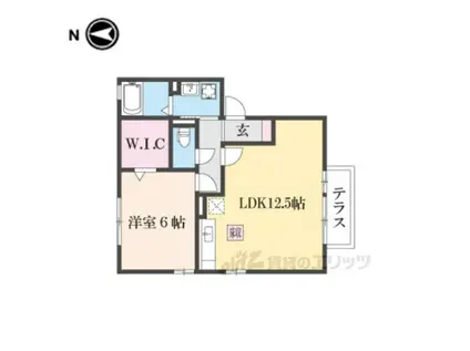 アメニティA(1LDK/1階)の間取り写真