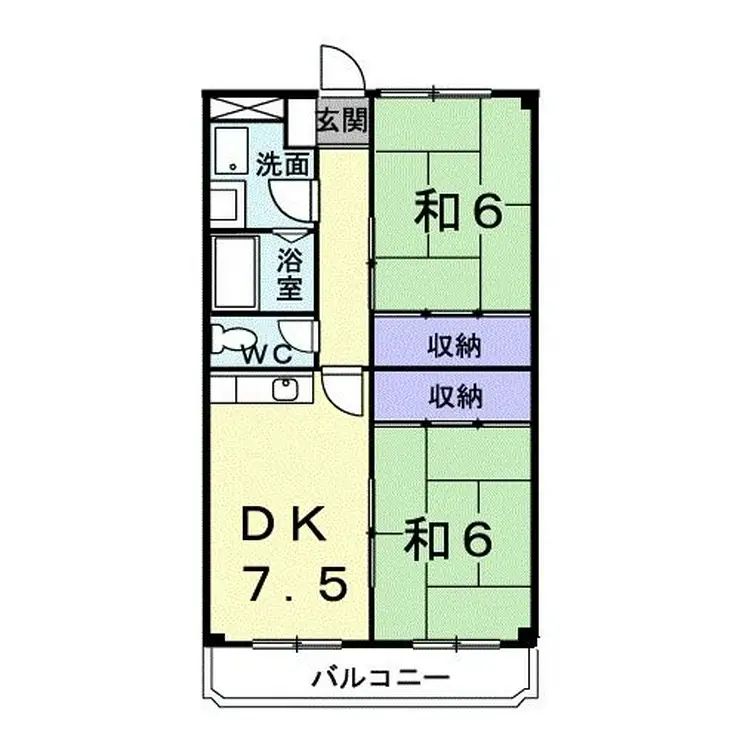 サンロイヤルマンション 2階階 間取り