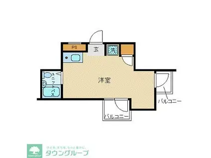 スカイコート大宮第2(ワンルーム/5階)の間取り写真