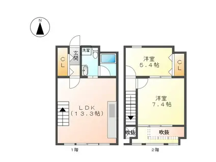 OHANA248(2LDK/3階)の間取り写真