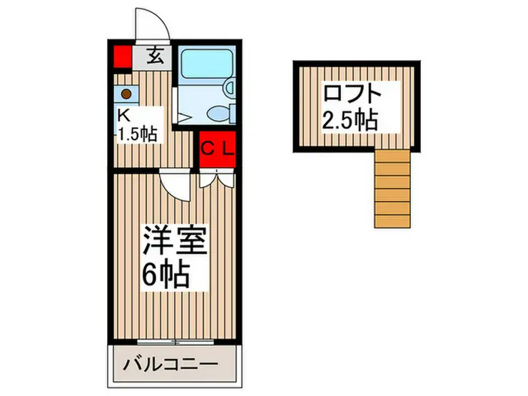 コーポサントーレア 2階階 間取り