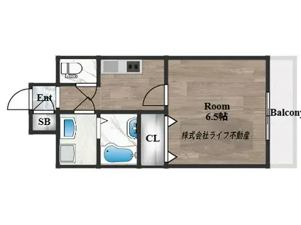 グランシス高井田(1K/10階)の間取り写真