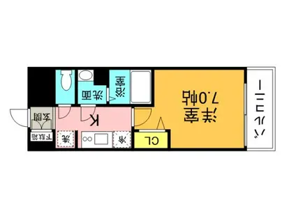 プレサンス広島中央(1K/12階)の間取り写真