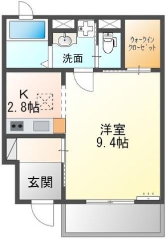 ノルディックアパートメンツ1(1K/1階)の間取り写真
