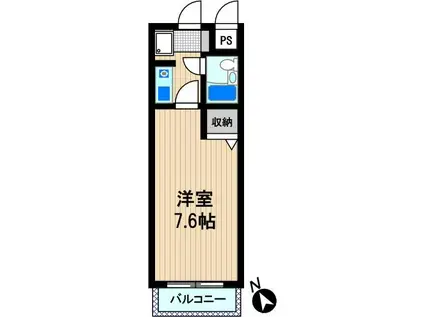 クレストホームズ(1K/2階)の間取り写真