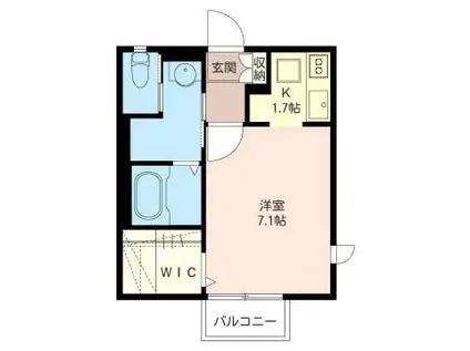 シェルメゾン(1K/2階)の間取り写真