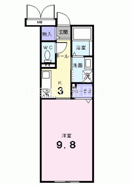 エム グランツ(1K/1階)の間取り写真