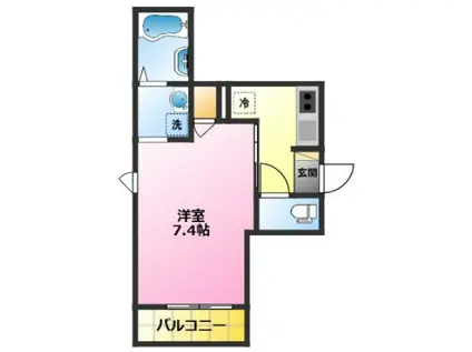 PROGRESS(1K/1階)の間取り写真