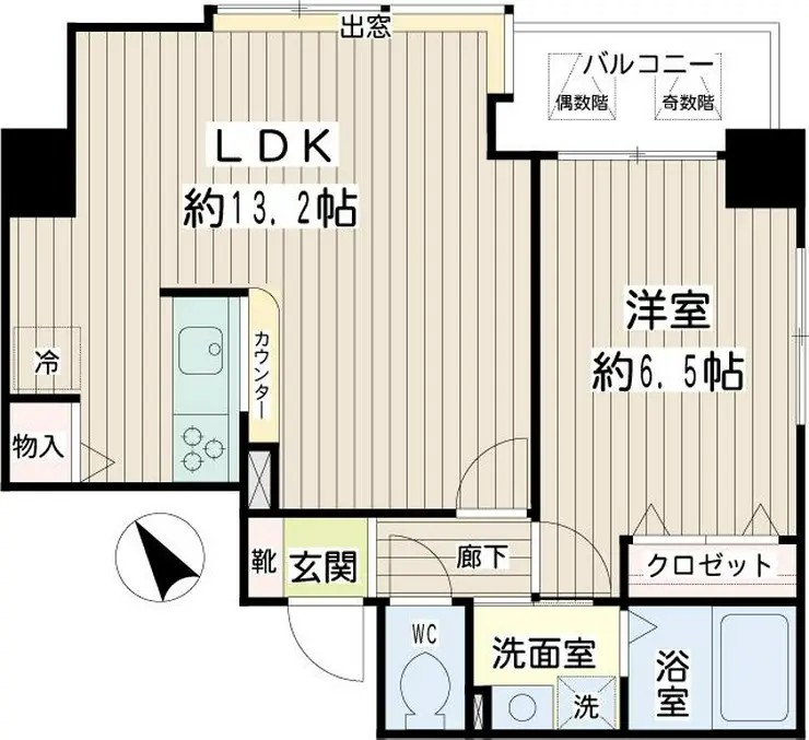 アーバンスクエア鶴見中央 8階階 間取り