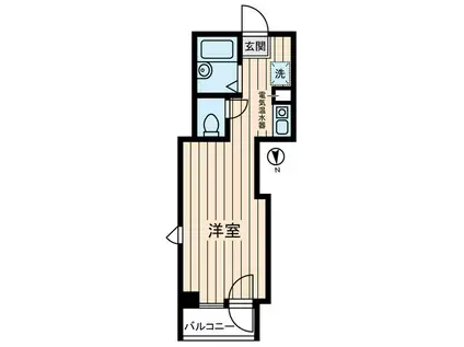 宮崎ビル(ワンルーム/8階)の間取り写真