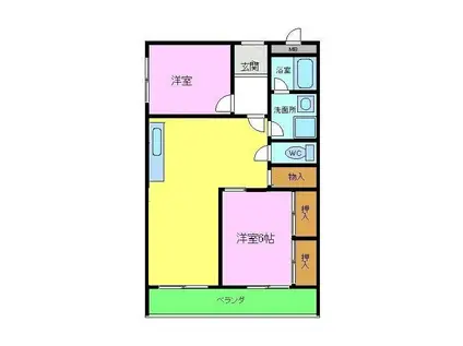 スコルピオ清和(3DK/3階)の間取り写真