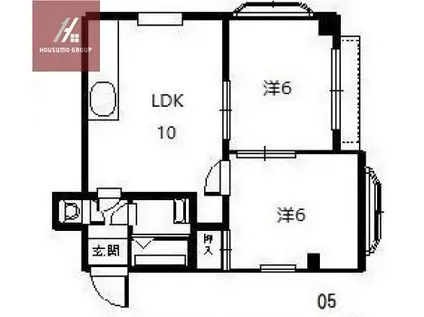 エンパヤシティ(2LDK/6階)の間取り写真