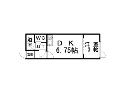 コーポサクラ(1DK/1階)の間取り写真