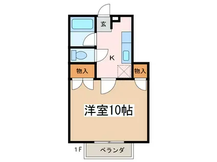 CASAマサキA(1K/1階)の間取り写真