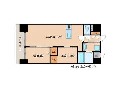 プレジデンスざ京(1SLDK/3階)の間取り写真