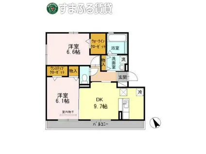 サウス・シャトーIII(2DK/1階)の間取り写真