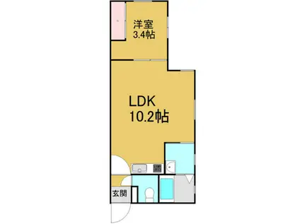 ナビオ15(1LDK/4階)の間取り写真