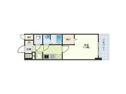 エスリード金山ル・グラン(1K/13階)の間取り写真