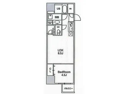 アーバンフラッツ池袋プレミアム(1LDK/24階)の間取り写真