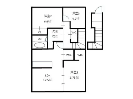MAISON TSUBAKI(3LDK/2階)の間取り写真