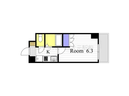 ジュネス鹿田(1K/2階)の間取り写真