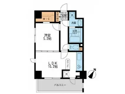 CASSIA押上(1LDK/6階)の間取り写真