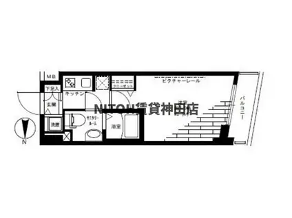 ガラ・ステーション四谷三丁目ガラステーションヨツヤサンチョウメ(1K/8階)の間取り写真