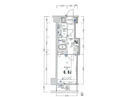 XEBEC錦糸北斎通(1K/5階)の間取り写真