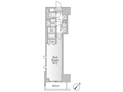 レジディア神田淡路町(1K/7階)の間取り写真