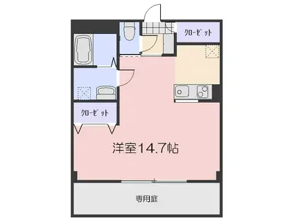 YSビル(ワンルーム/2階)の間取り写真