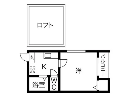 エーフラッツ尾頭橋(1K/1階)の間取り写真