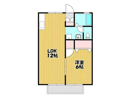 セジュール花畑A棟(1LDK/1階)の間取り写真