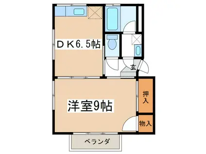 パル東和(1DK/2階)の間取り写真