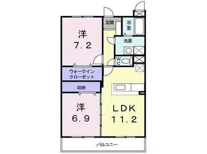 パインプラザ(2LDK/3階)の間取り写真