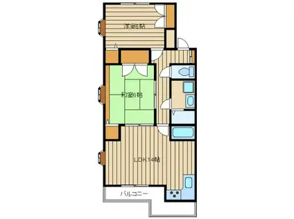 メゾン・カトレア(2LDK/3階)の間取り写真