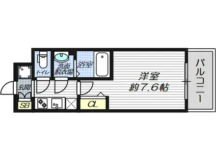 クリスタルグランツOSAKA ウエスト GATE(1K/3階)の間取り写真