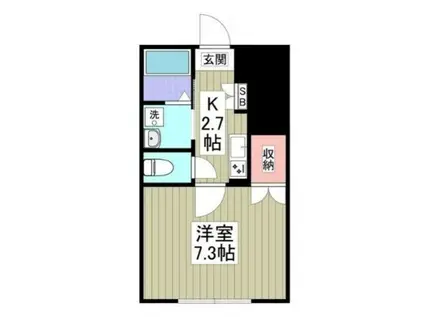 リュミエ西馬込(1K/1階)の間取り写真