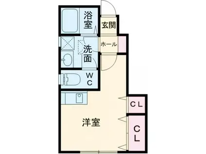 エターナルシー鈴蘭台II(1K/1階)の間取り写真