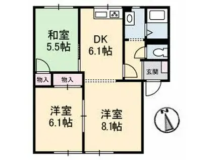 パストラル91(3DK/2階)の間取り写真