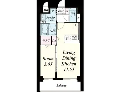 プレ・ラ・メール御影II(1LDK/5階)の間取り写真