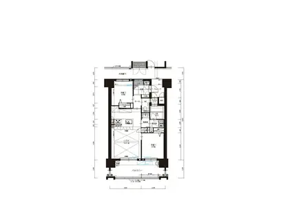 リヴィエールベイステーション小倉(2LDK/9階)の間取り写真