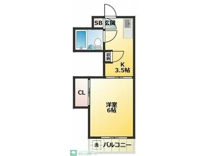 パストラル奥沢(1K/1階)の間取り写真