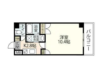 フォレストシティIII(1K/1階)の間取り写真