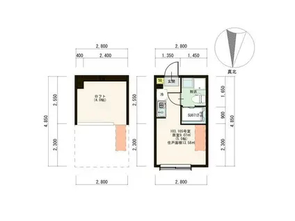 CON BRIO 東中野(ワンルーム/1階)の間取り写真