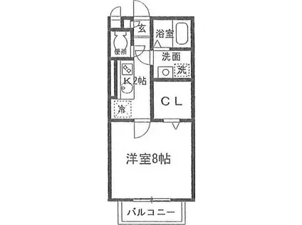 TOWN COTTTAGE(1K/1階)の間取り写真