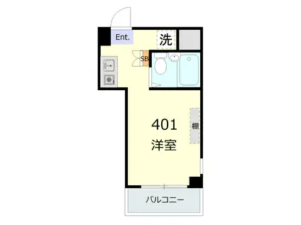 アドリーム吉野町(ワンルーム/4階)の間取り写真